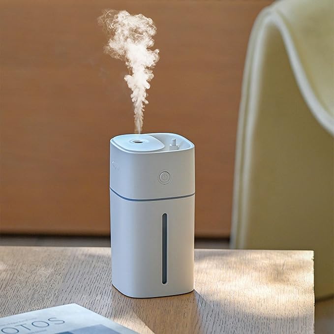 Portable Cordless Car Humidifier with Led Light and Usb C Rechargeable Design for Home Travel Use Portable Diffuser Rechargeable