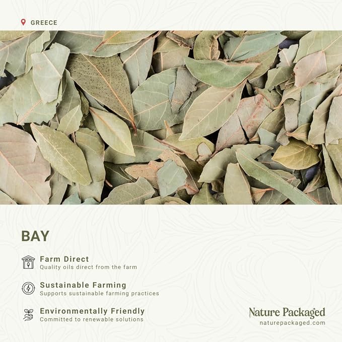 Bay Essential Oil - Direct from Greece - Steam Distilled - Laurel for Aromatherapy, Massage, Diffuser, DIY Candle and Soap Making - 5ml