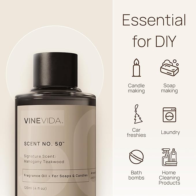 VINEVIDA Scent NO. 3512 Fragrance Oil - 1 Gallon (8lbs) - Inspired by: Aqua di Fiori (Women) Fragrance Oil for Candle Making - Made in USA Candle Scents Scents for Soap Making