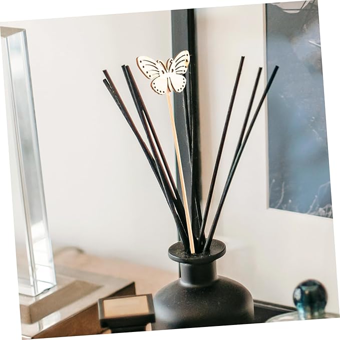 VICASKY 10pcs Butterfly Shaped Diffuser Sticks for Aromatherapy Desk and Bathroom Diffusers Decorative Fragrance Reeds for Home Office Spa and Wedding Settings