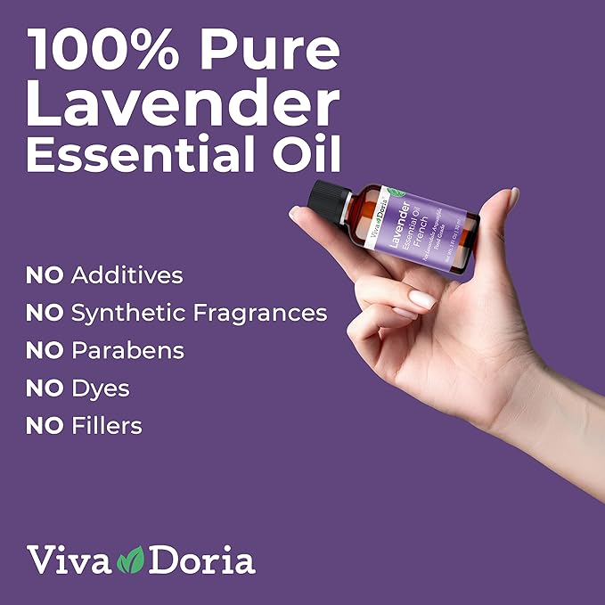 Viva Doria Lavender Essential Oil, 100% Pure, Natural Essential Oil, Undiluted, for Aromatherapy | Food Grade, 30 mL (1 Fluid Ounce)