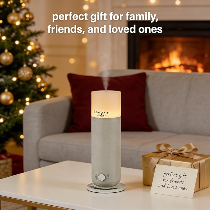 Lantixin Waterless Essential Oil Diffuser Smart Scent Diffuser with Nightlight,Cold Air Scent Diffuser Oil Machine for Home Large Room,120ml Aromatherapy Diffuser Plug-in for 1000 Sq Ft