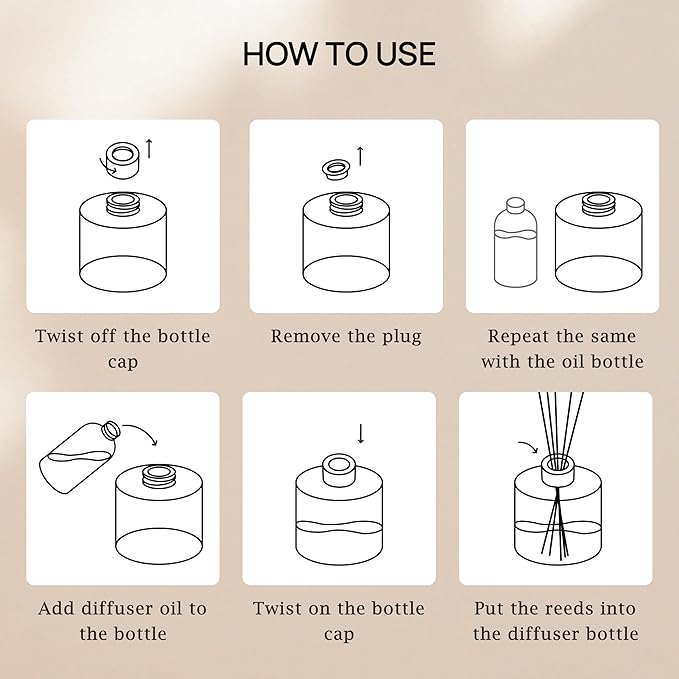 VINEVIDA Prime Reed Diffuser for Home & Bathroom | Long-Lasting Scent Sticks Set | Oil Stick Diffuser | Bathroom Scent - Room Fragrance No. 3400 - Inspired by: Baccarat
