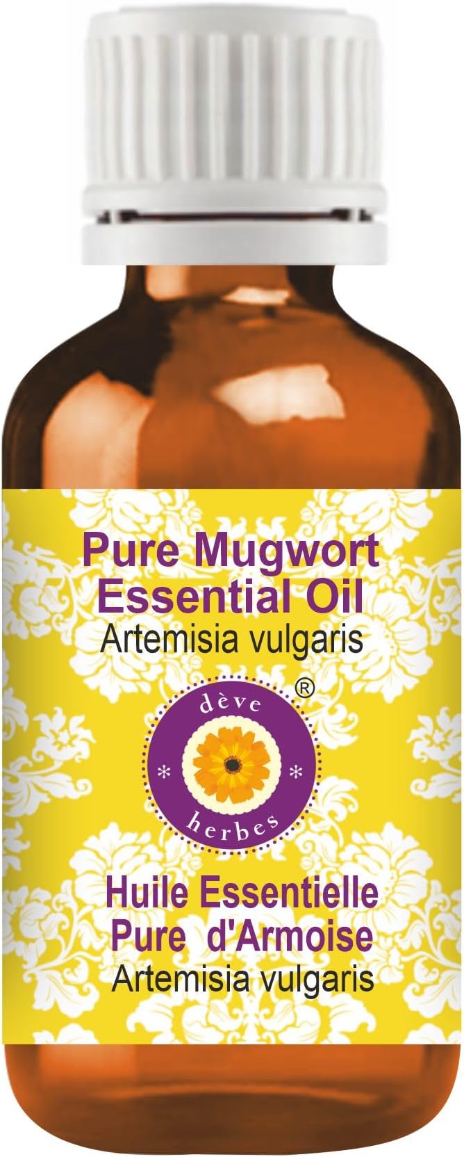 Deve Herbes Pure Mugwort Essential Oil (Artemisia vulgaris) Steam Distilled 5ml (0.16 oz)