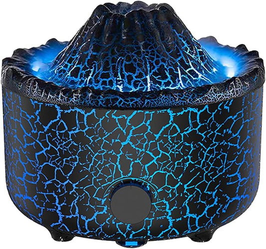 YALEDI Aromatherapy Essential Oil Diffuser, 560ml Ultrasonic Cool Mist Diffuser/Humidifier with Flame & Volcano 2 Mist Mode, for Bedroom,Office,Home, Auto Shut-Off, Remote Control, Gift (Blcak)