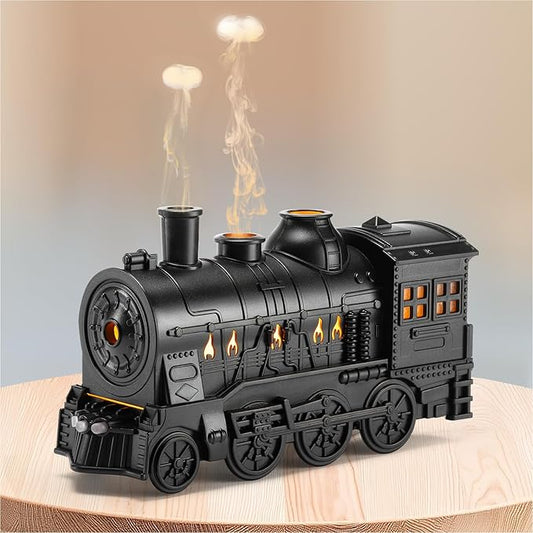 Train Diffuser 300ml, Aromatherapy Diffuser Cool Mist Ultrasonic Aroma Train Diffuser with Remote Control 2 Light 2 Mist Mode Auto Shut-Off for Bedroom Office Hotel(Black)