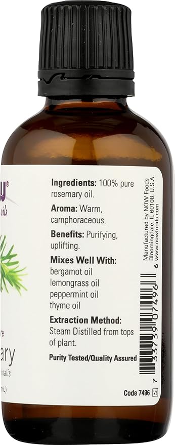 NOW Essential Oils, Rosemary Oil, 2-Ounce