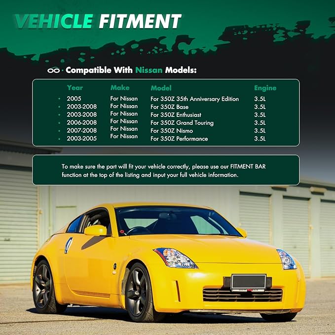 SCITOO Matte Black ABS Rear Side Window Louvers Air Vent Scoop Shades Cover Blinds Fit for 2003-2008 for Nissan 350Z