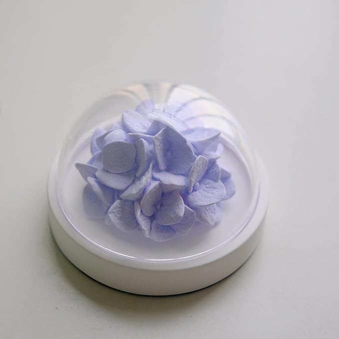 Essential Oil Passive Flower Diffuser -Non-Electric Peony Flower Porcelain Aromatherapy Diffusers for Small Mini Room, Desk Decorative, Bathroom (Purple, Hydrangea)