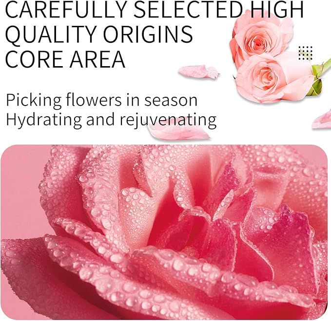 Rose Essential Oil for Face 4OZ Organic Cold Press Essential Oils for Aroma Diffusers Steamer Home Rooms Natural Rosa Scented Fragrance Oils for Soap Making Candles Face Body Skin Massage Oil