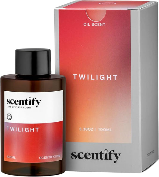 Scentify Holiday Twilight Aroma Oil Christmas Refill Scent for Oil Diffusers - Apple, Spice, Clove, Citrus - Luxurious Relaxing Aromatherapy Fragrance 100ml, 3.38oz