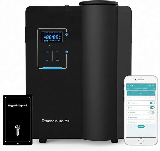 Kevinleo HVAC Scent Diffuser for Whole House,Waterless Cold-Air Technology Covers 7,500 sq.ft, Essential Oil Diffuser, 500ml Large Bottle, Bluetooth App Control - 7.87" L x 5.5" W x 11" H for Home
