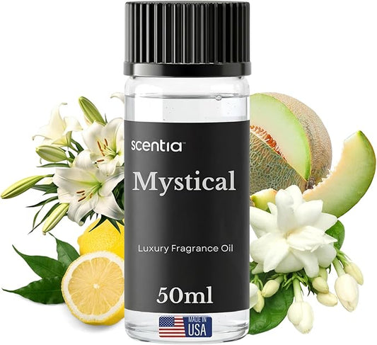 Scentia Mystical Hotel Scent Diffuser Oil – Luxury Fragrance Inspired by Wynn Las Vegas – 50 mL – Melon, Raspberry & Jasmine Essential Oil Blend for Home, Office & Aromatherapy Diffusers, Made in USA