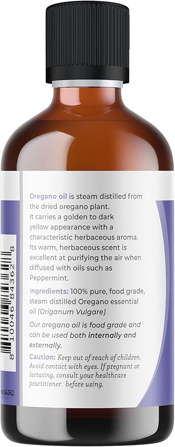 Viva Doria Oregano Essential Oil, 100% Pure, Natural Oregano Essential Oil, Undiluted, for Aromatherapy | Food Grade, 118 mL (4 Fluid Ounce)