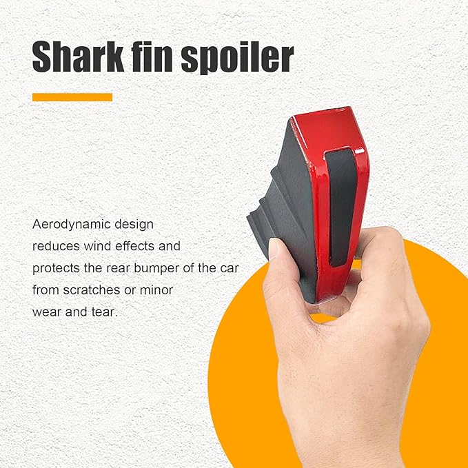 Augeny 4PCS Car Rear Lower Bumper Wing Lip Diffuser, Anti-Crash Auto Shark Fin Spoiler Protector with Mounting Screws, Universal Rear Bumper Lip Diffuser Kit for Car SUV Truck (Red Edge/Black Cover)