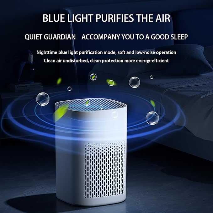 Air Purifier with Aromatherapy Function, Essential Oil Diffuser 2-in-1, HEPA Filter Air Cleaner for Home Bedroom Living Room Kitchen Office, 360° Top-Outlet Design, Silent Sleep Mode