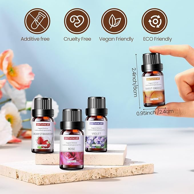 Nuanchu 72 Pcs Essential Oils Set 10ml Fragrance Oil Aromatherapy Kit for Diffuser Humidifier Aromatherapy-Oils for Candle Making