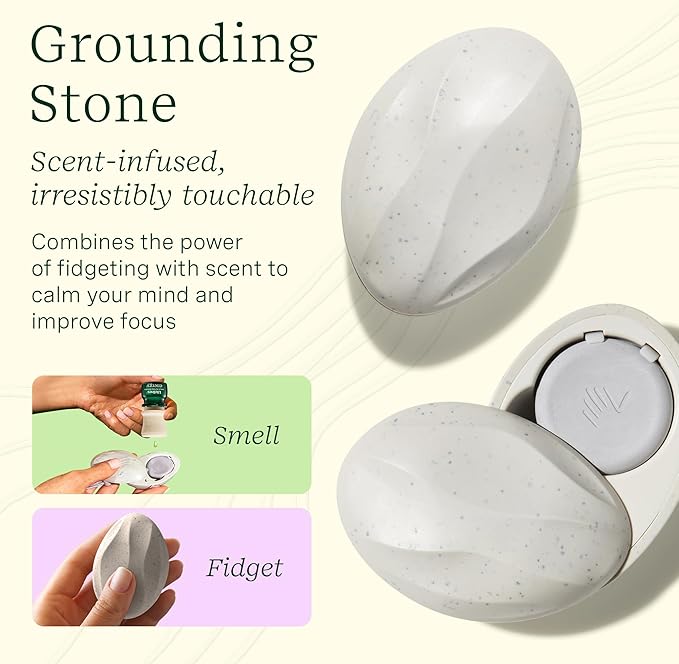 Lifelines Sensory Immersion Gift Set - Includes Everyday Aromatherapy Diffuser, Fidget Grounding Stone & 2 Essential Oil Blends - Unique Sensory Gifts for Women & Men