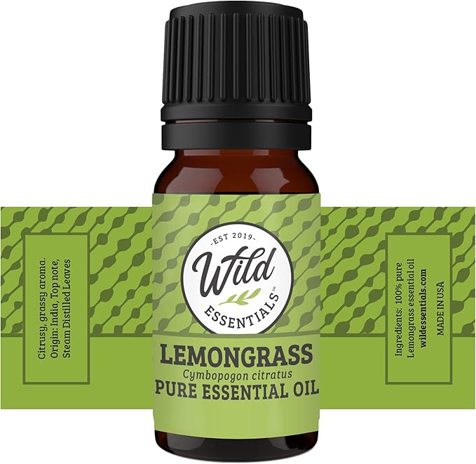 Wild Essentials Top 6 Piece Single Note Essential Oil Set -100% Pure Therapeutic Grade Aromatherapy Kit with Lavender, Eucalyptus, Tea Tree, Orange, Lemongrass, Peppermint - 10ml, Made in The USA