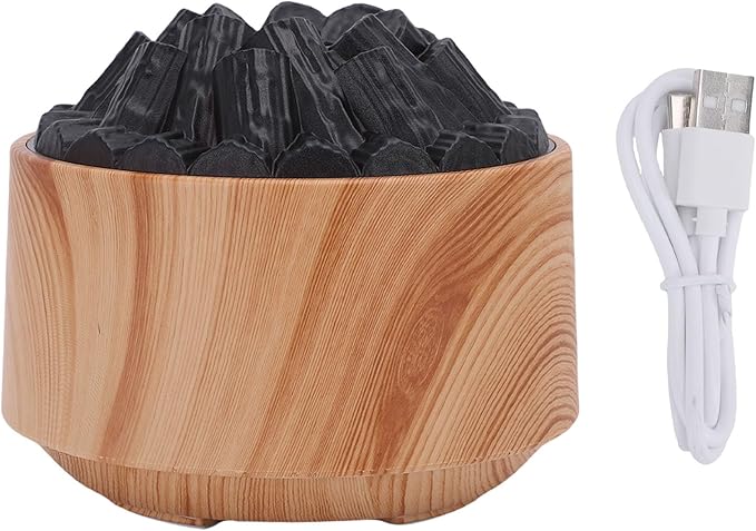 Zerodis Diffusers for Essential Oils Diffusers Powered Mini Humidifier with Mystical/Fantasy Effect Dual Mist Modes and Super Quiet Operation Under 35dB for Home Bedroom Office (Light Wood Grain)
