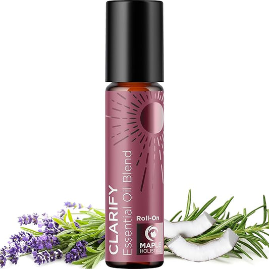 Lavender Essential Oil Roll On - Calming Aromatherapy Oil Roller for Sleep Headaches and Relaxation - Natural Pre-Diluted Sleep Oil for Nighttime Relaxation with Lavender Essential Oil for Skin