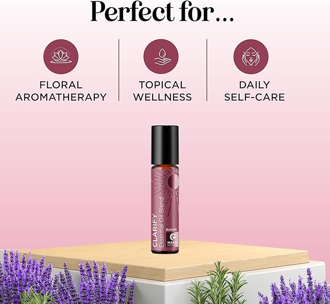 Lavender Essential Oil Roll On - Calming Aromatherapy Oil Roller for Sleep Headaches and Relaxation - Natural Pre-Diluted Sleep Oil for Nighttime Relaxation with Lavender Essential Oil for Skin