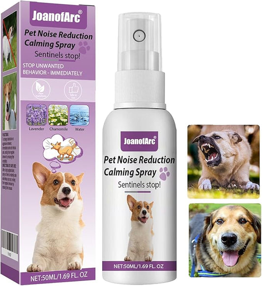 JoanofArc Calming Spray, Cat & Dog Calming Pheromone Spray 50ml with Diffuser Kit, Support Calmness, Stress Reduction, Stops Scratching & Barking for Home Travel, Safe for Pets