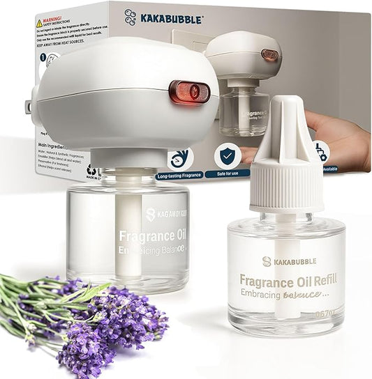 Open Air Plug-in Essential Oil Diffuser Starter Kit, 2-Pack – 30-Day Freshness, Pet & Child Safe, Ideal for Small & Medium Rooms (Lavender Scent)