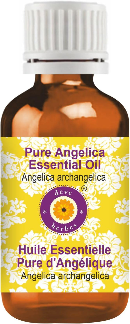 Deve Herbes Pure Angelica Essential Oil (Angelica archangelica) Natural Therapeutic Grade Steam Distilled 50ml (1.69 oz)