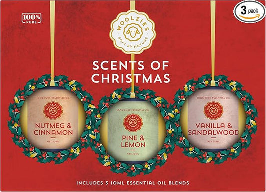 Holiday Essential Oil Set | Seasonal Essential Oils & Blends | Aromatherapy for Winter & Christmas | Perfect for Diffusers, Relaxation, and Holiday Gifts (3 Pack, Scents of Christmas)