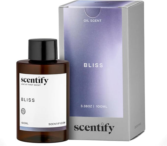 Scentify Bliss Aroma Oil Refill Scent for Oil Diffusers - Eucalyptus, Bergamot, Tea & Powdery Scents - Luxurious Relaxing Aromatherapy Diffuser Fragrance 100ml, 3.38 oz