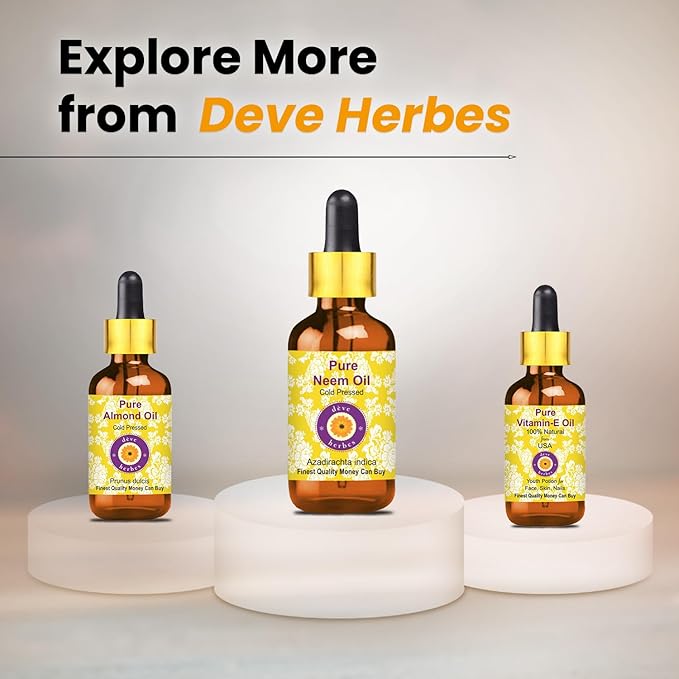 Deve Herbes Chaulmoogra Oil (Hydnocarpus wightiana) with Glass Dropper | Cold Pressed | Pure | Natural | for Diluting Essential Oils | Skin & Massage | Non-Sticky | Lightweight | Unisex | 30ml (1 oz)