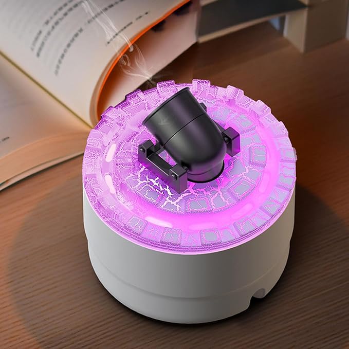 Cannon Humidifiers with Timer for Bedroom, Cannon Aromatherapy Humidifier Diffuser, Essential Oil Aromatherapy Machine with Colorful LED Lights, Small Home Desktop (White)