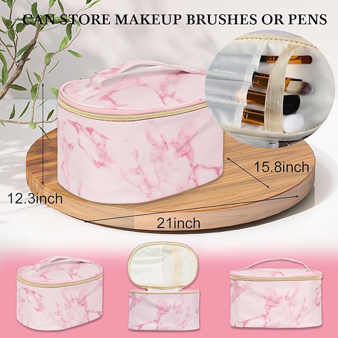 Camellia & Magnolia Facial Skin Care Set, 27 Pcs Bath & Body Spa Basket for Women, Beauty Care Kit, Makeup Bag, Face Serum, Perfume, Christmas, Mother Day, Valentine's, Birthday, Bridal Shower