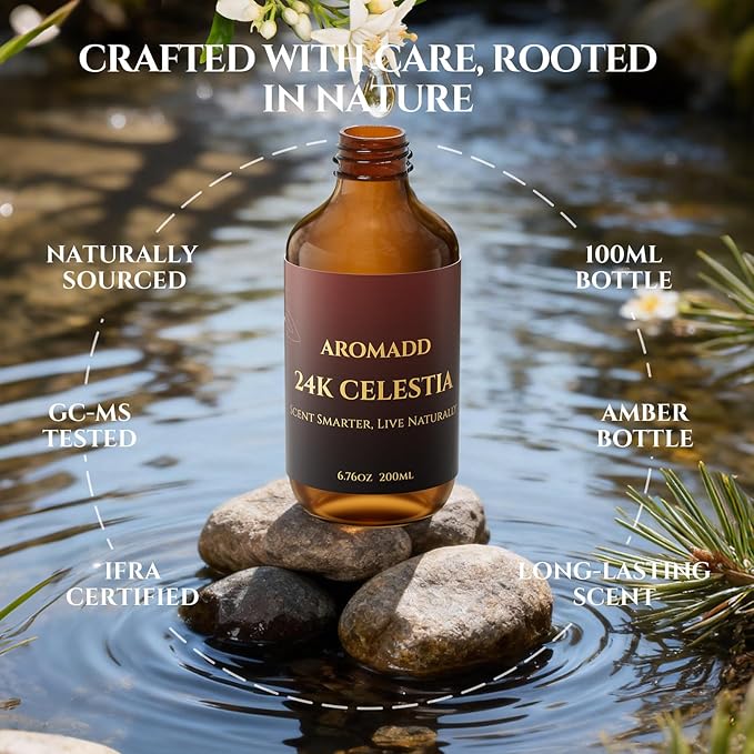 AROMADD AROMADD 24K Celestia Diffuser Oil Inspired by Luxury Hotel Scent 6.76 Fl Oz (200ml), Aroma Diffuser & Hotel Fragrance Diffuser Oil, Essential Oil Diffuser for Aromatherapy, Long-Lasting