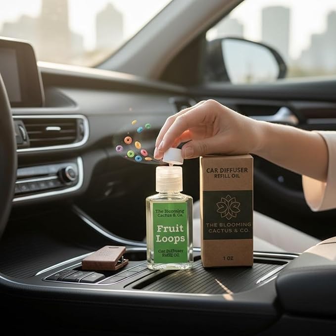 Car Diffuser Oil Refill 1 oz – Essential Oil Car Air Freshener Refill for Hanging Car Diffuser, Long Lasting Fragrance Oil, Phthalate Free, Multiple Scents. | Mango & Coconut