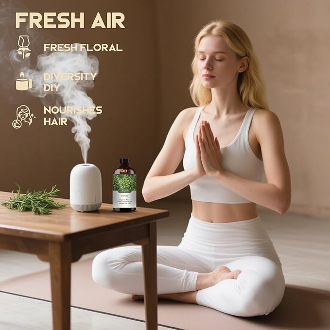 Vanilla Essential Oil – MLYNKL Vanilla Oils 4.33 fl oz for Diffusers, Humidifiers, Massage, DIY Candles, Soap, Cleaning, Home, Yoga, Office, Gifts - 130 ml