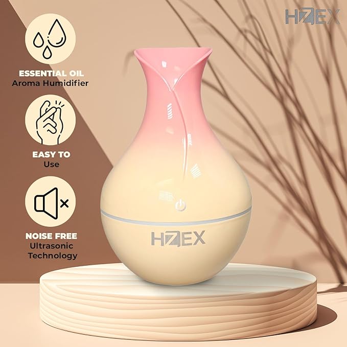 HZEX Spiral Essential Oil Diffuser with 7 Color Changing Lights and 5V USB Cable for Home Office, 130ml Mist Humidifier Silent Aroma Diffusers, Variant Colors (Spirit)