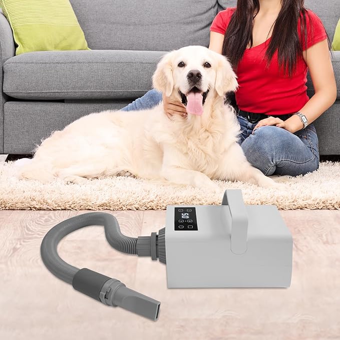 Pet Hair Dryer with Low Noise,Pet Grooming Dryer with Powerful Motor and Diffuser for Dogs, Cats, Puppies - Portable Handheld for Quick Drying After Bath