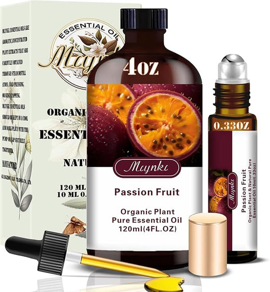 Passion Fruit Essential Oil – MLYNKL Passion Fruit Oils 4.33 fl oz for Diffusers, Humidifiers, Massage, DIY Candles, Soap, Cleaning, Home, Yoga, Office, Gifts - 130 ml