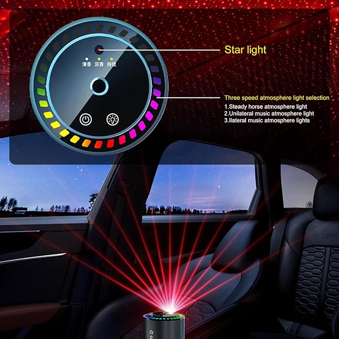 Worparsen Mist Ultrasonic Humidifier Car Fragrance Diffuser Sure Here's A Product Title for Listing Air Freshener with Colorful Light Rechargeable Auto Chance