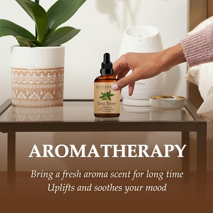 Tea Tree Essential Oils 120ML, Pure Tea Tree Essential Oil for Aromatherapy Diffuser - 4 Fl Oz