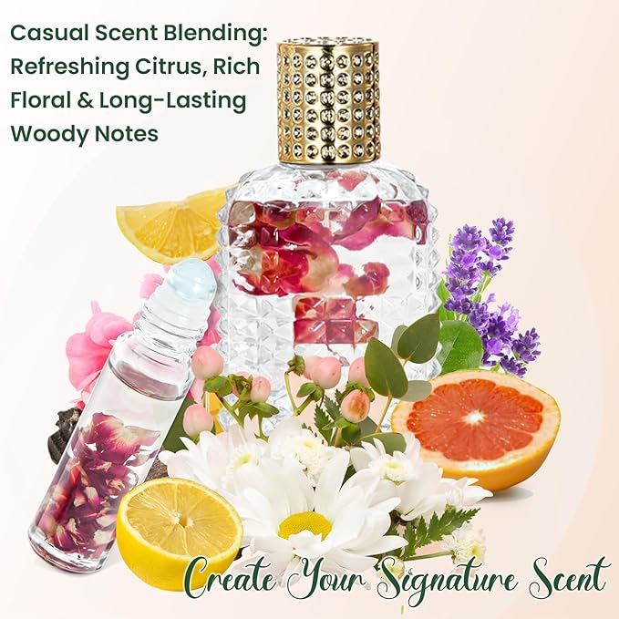TSVATE DIY Perfume Making Kit for Women- Roller Perfume Making Kit, Travel Perfume Set with Essential Oil, Spray Bottles, Make Your Own Scent, Roller Fragrance Christmas Gifts for Women Girls