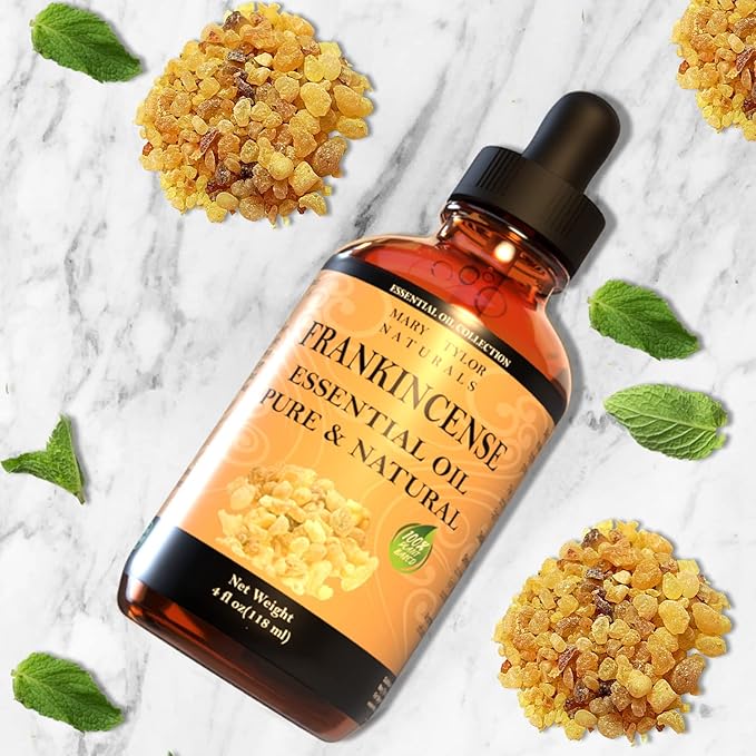 Frankincense Essential Oil (4 oz), Premium Therapeutic Grade, 100% Pure and Natural, Perfect for Aromatherapy, Diffuser, DIY by Mary Tylor Naturals
