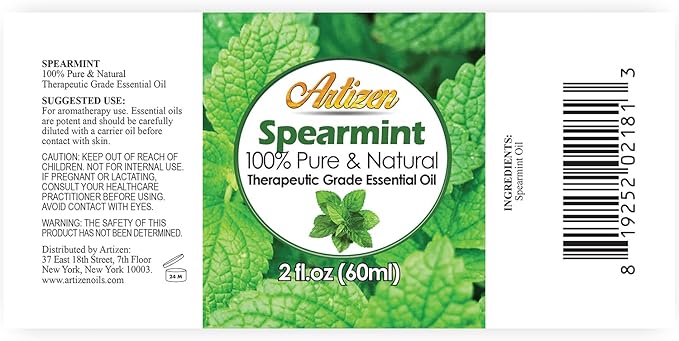 Artizen 2oz Oils - Spearmint Essential Oil - 2 Fluid Ounces