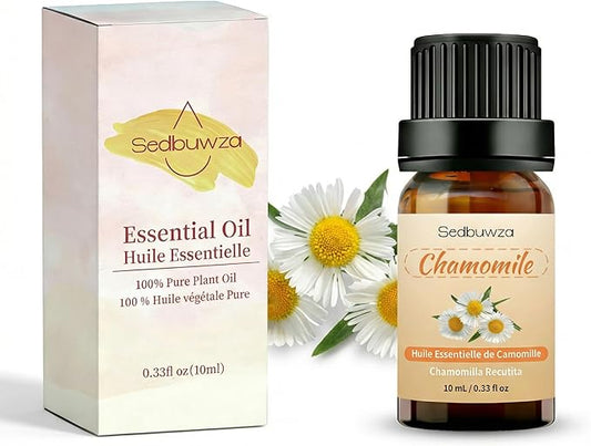 Sedbuwza Chamomile Essential Oil, Pure Organic Chamomile Fragrance Oil for Diffuser, Humidifier, Soap, Candle, Perfume