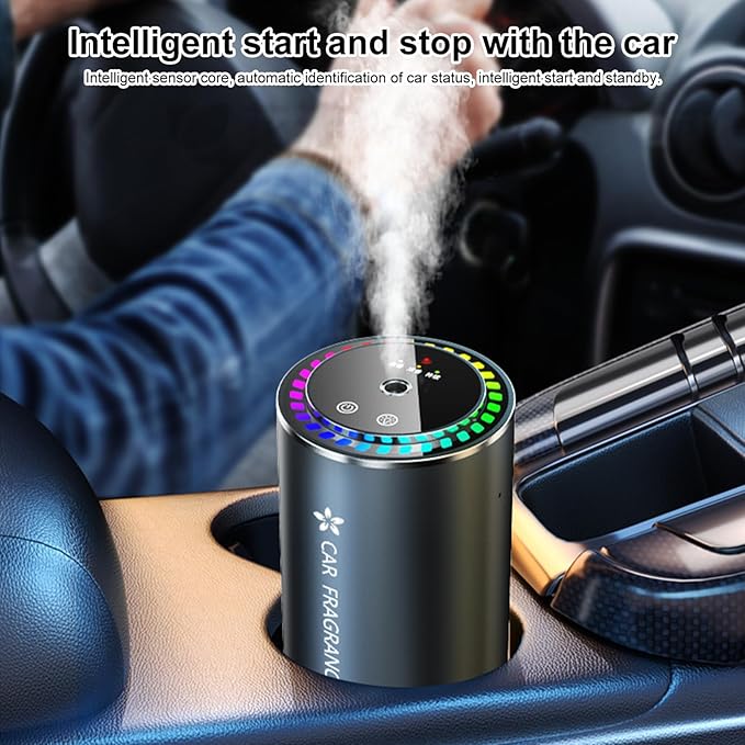 Worparsen Mist Ultrasonic Humidifier Car Fragrance Diffuser Sure Here's A Product Title for Listing Air Freshener with Colorful Light Rechargeable Auto Tea Tree