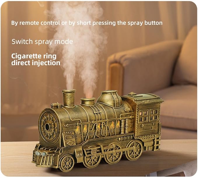 Train Diffuser 300ML, Essential Oil Diffuser for Home Scent Aromatherapy Diffuser with Remote Control, Jellyfish Diffuser for Bedroom Waterless Auto Off, Bathroom Office