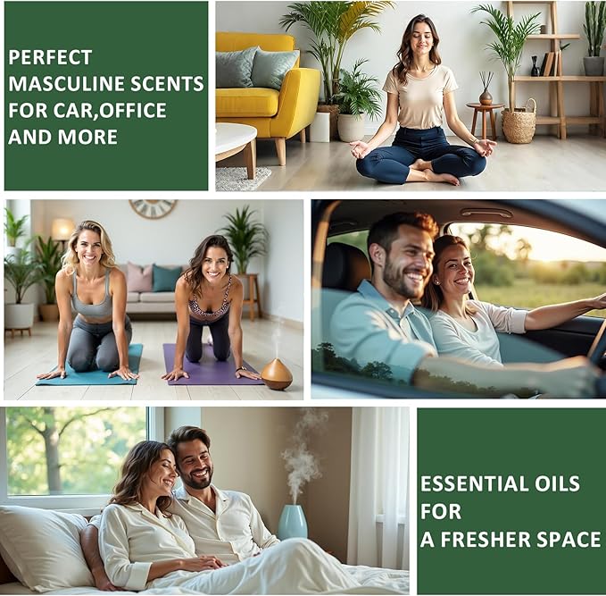 Essential Oils Set Classic Fragrance Oil for Variety Uses for Diffusers for Men, Diffuser Oils Scents for Party and Home As Great Gift for Men, Peace Fount Kit