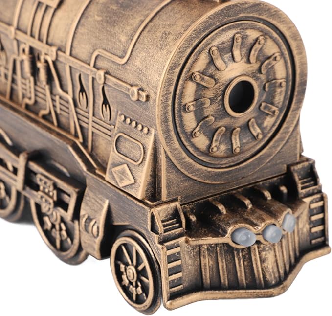 Train Humidifiers, Dual Mist Outlets, 300ml Capacity, Jellyfish shaped Cool Mist Train Humidifier, Aroma Diffuser, Mist Humidifiers with 2/8 Hours Timing Function (Bronze)